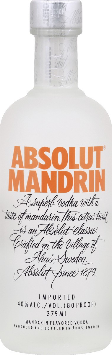 slide 5 of 6, Absolut Mandarin Vodka, 375 ml