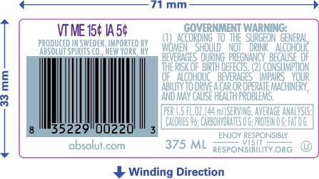 slide 5 of 10, Absolut Mandrin Flavored Vodka, 375 mL Bottle, 40% ABV, 375 ml