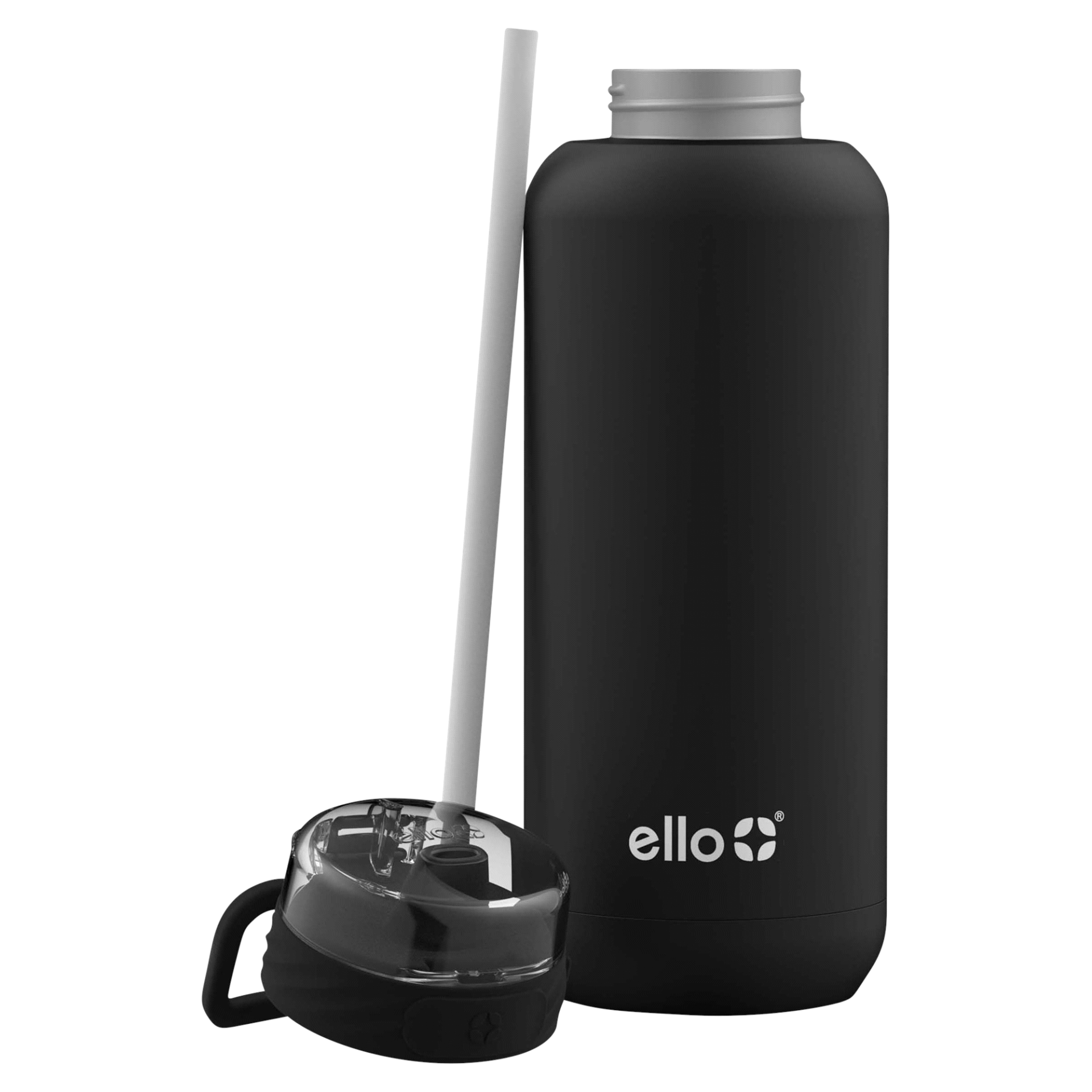 Ello Cooper XL Stainless Steel Water Bottle, Black 32 oz