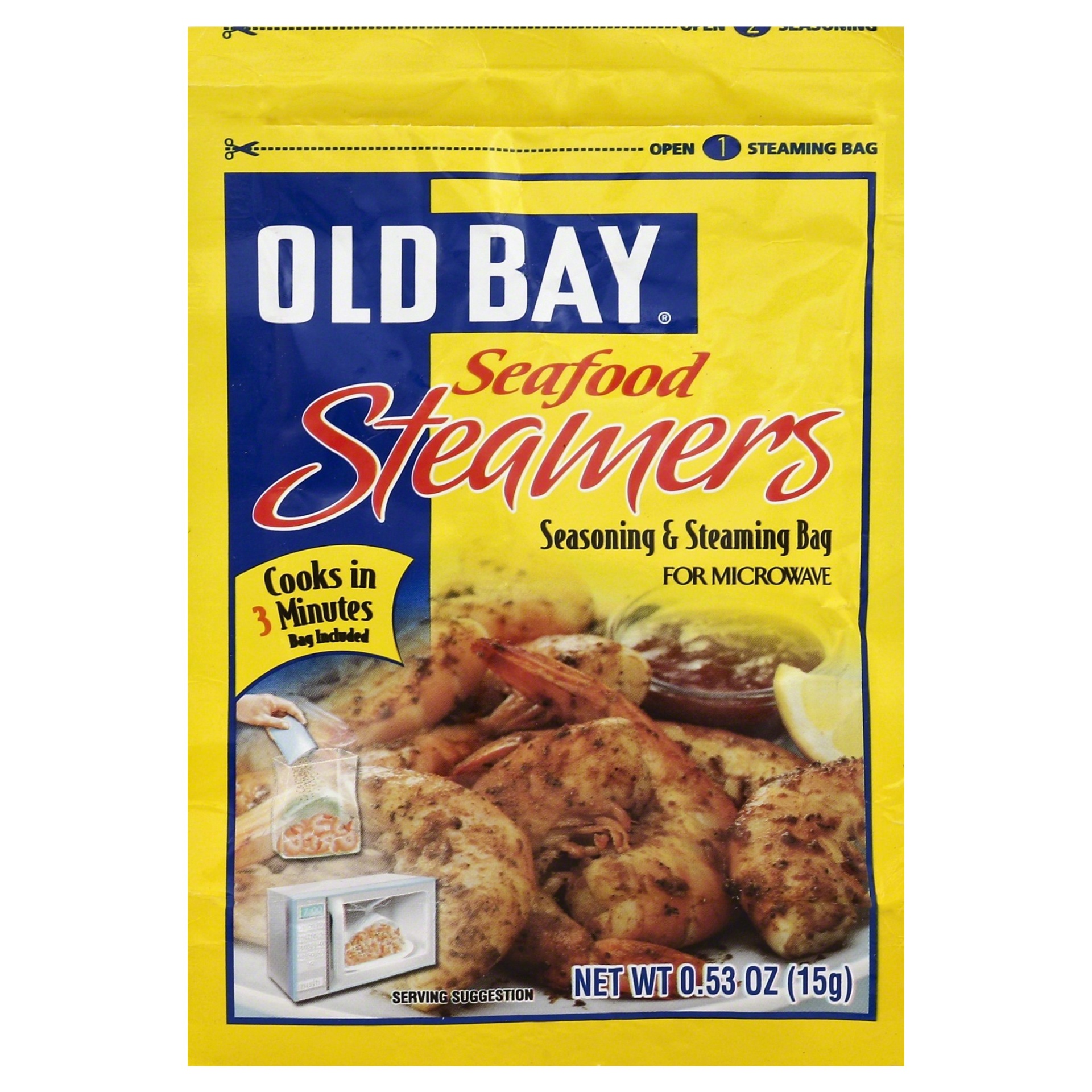 slide 1 of 1, Old Bay Seafood Steamers Seasoning & Steaming Bag, 0.53 oz