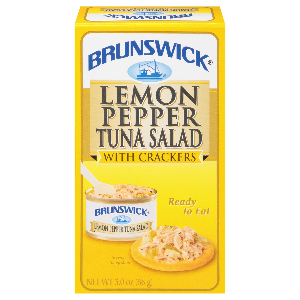 slide 4 of 4, Brunswick Lemon Pepper Tuna Salad with Crackers 3 oz, 3 oz