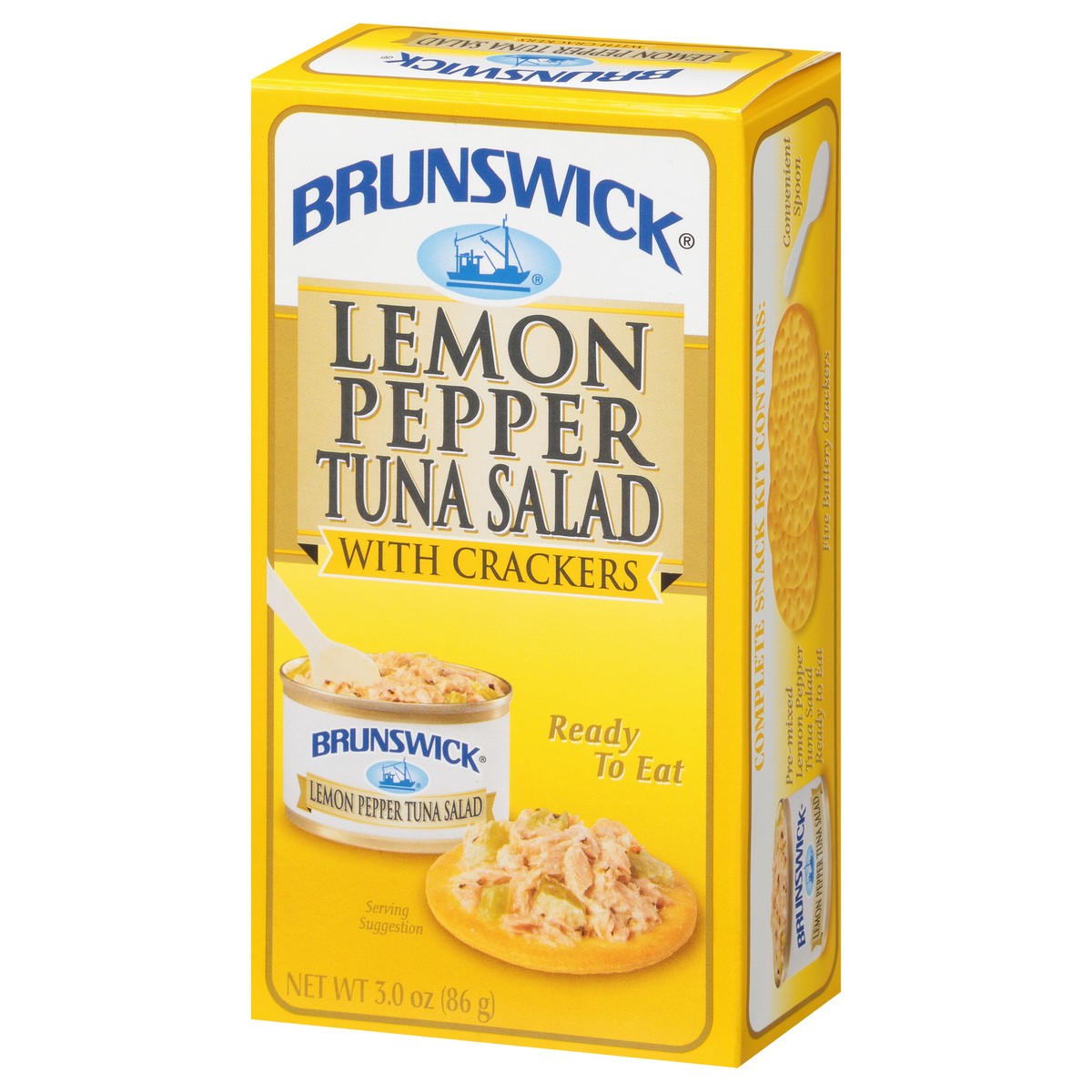 slide 3 of 4, Brunswick Lemon Pepper Tuna Salad with Crackers 3 oz, 3 oz