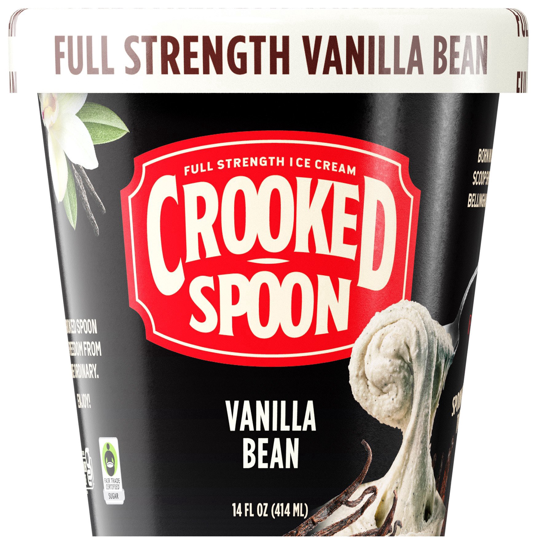 slide 1 of 1, Crooked Spoon Ice Cream Vanilla Bean Gluten Free - 14 FZ, 14 fl oz