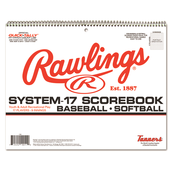 slide 1 of 1, Rawlings System-17 Baseball Scorebook, 1 ct