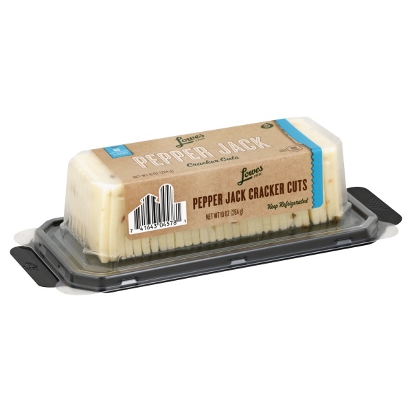 slide 1 of 1, Lowes Foods Pepper Jack Cracker Cuts Cheese, 10 oz