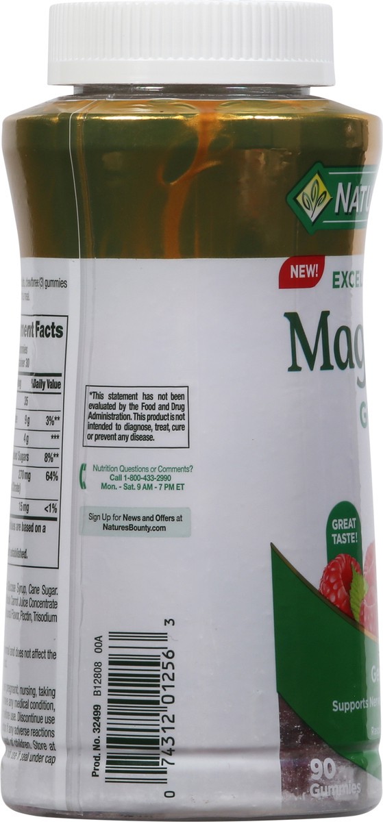slide 7 of 9, Nature's Bounty Nature''s Bounty Magnesium Gummies, Magnesium Citrate, Supports Nerve, Bone & Heart Health, Raspberry Gummies, 270 mg, 90 ct