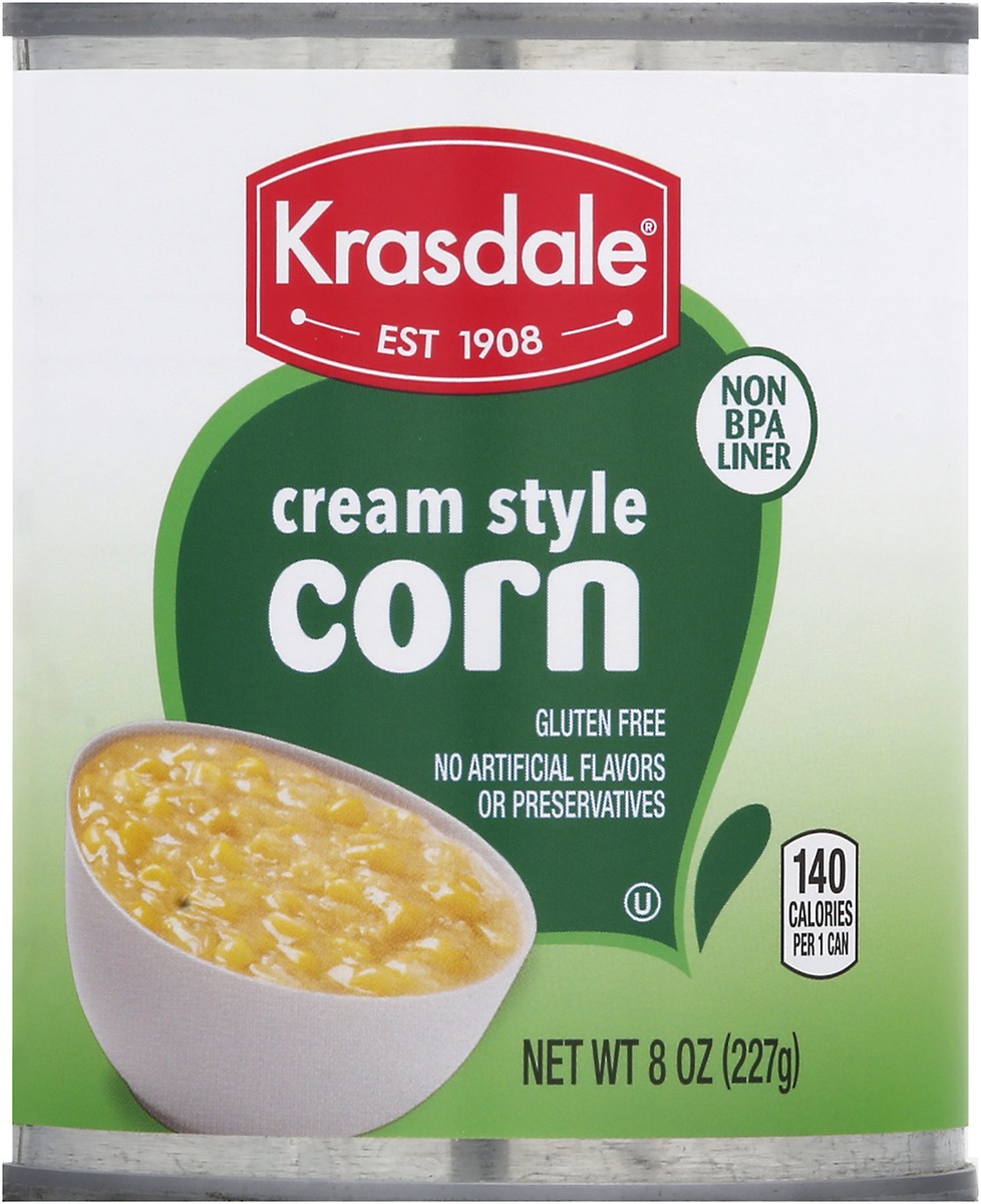 slide 1 of 13, Krasdale Cream Style Corn 8 oz, 8 oz