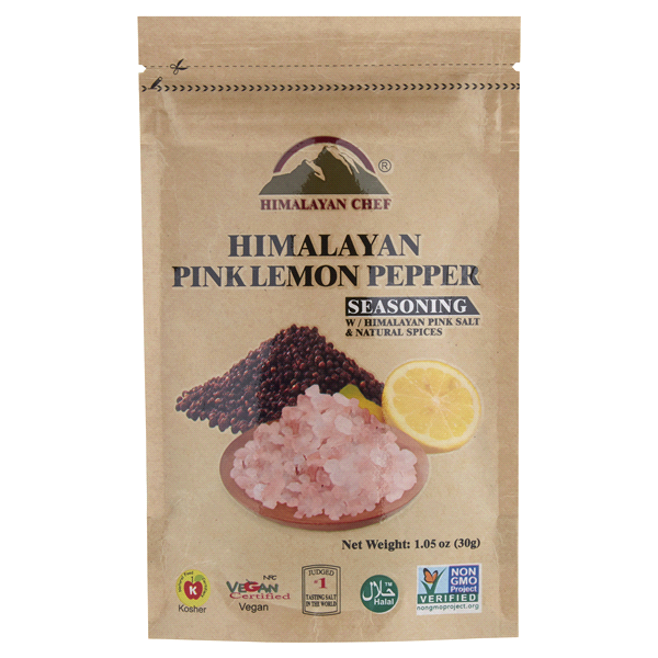 slide 1 of 1, Himalayan Pink Salt & Lemon Pepper Seasoning, 1.06 oz
