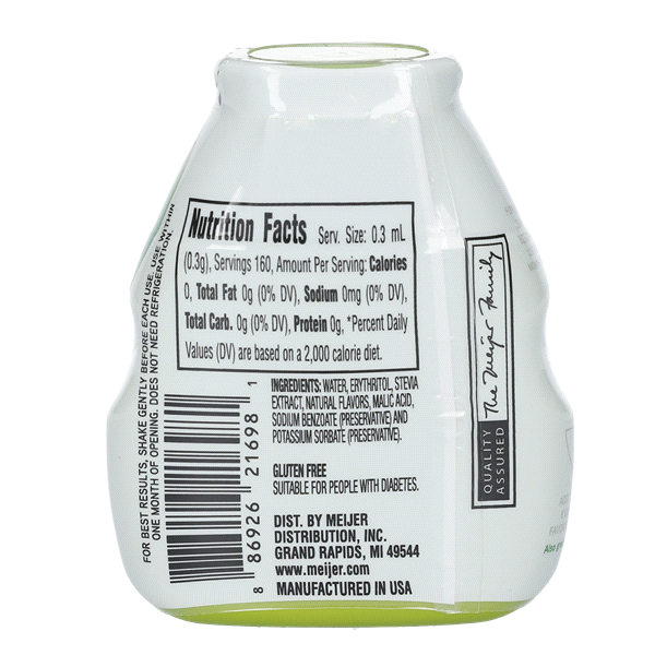 slide 3 of 5, Meijer Zero Calorie Liquid Sweetener with Stevia, 1.68 oz