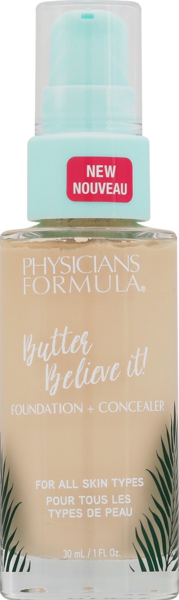 slide 1 of 9, Physicians Formula Murumuru Butter Foundation + Concealer Fair, 1.07 fl oz