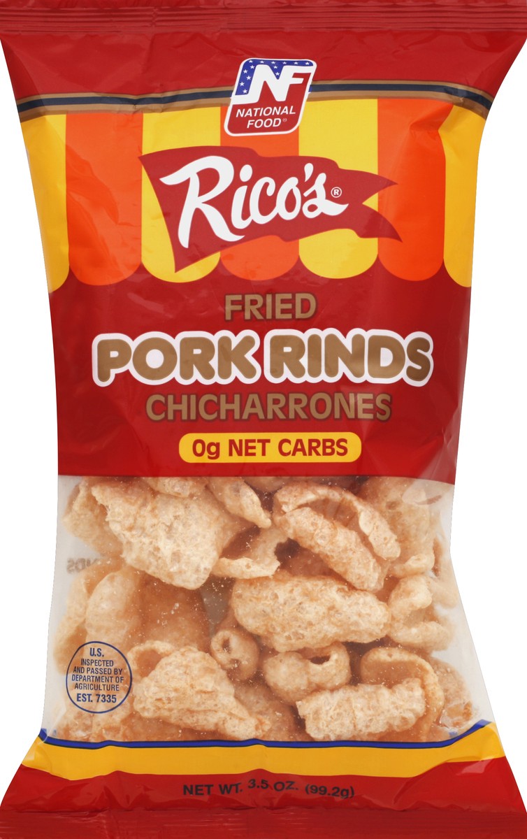 slide 5 of 6, Rico's Pork Rinds 3.5 oz, 3.5 oz
