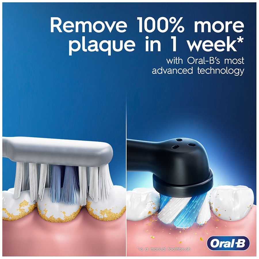 slide 5 of 5, Oral-B iO Series 3 Electric Toothbrush with (1) Brush Head, Rechargeable, White, 1 ct