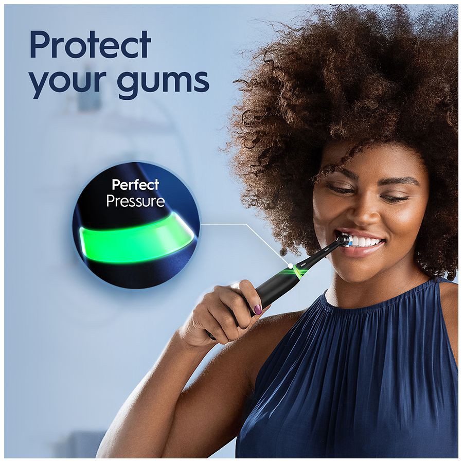 slide 3 of 5, Oral-B iO Series 3 Electric Toothbrush with (1) Brush Head, Rechargeable, White, 1 ct