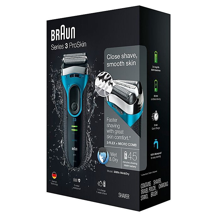 slide 2 of 6, Braun Series 3 Proskin 3080s Men's Electric Wet/Dry Shaver, 1 ct