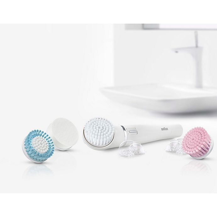 slide 2 of 3, Braun SE80-M Face Brush and Sponge Refills - White, 4 ct