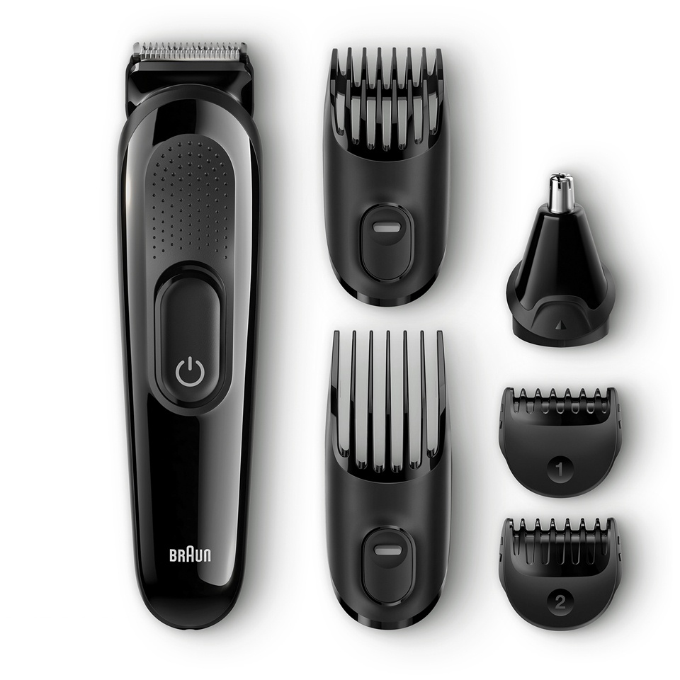 slide 1 of 1, Braun Face & Head Trimming Kit, 7 pc