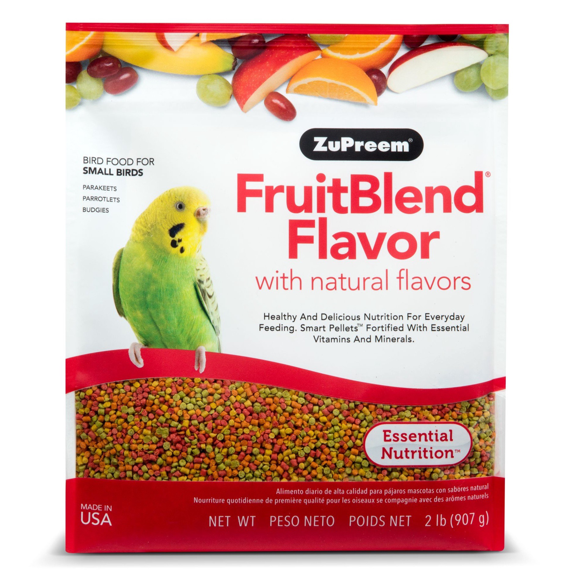 slide 1 of 1, ZuPreem AvianMaintenance FruitBlend Bird Diet for Small Birds, 2 lb