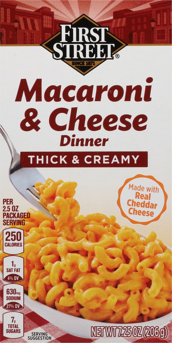 slide 11 of 13, First Street Mac & Cheese Thick & Creamy - 7.25 oz, 7.25 oz