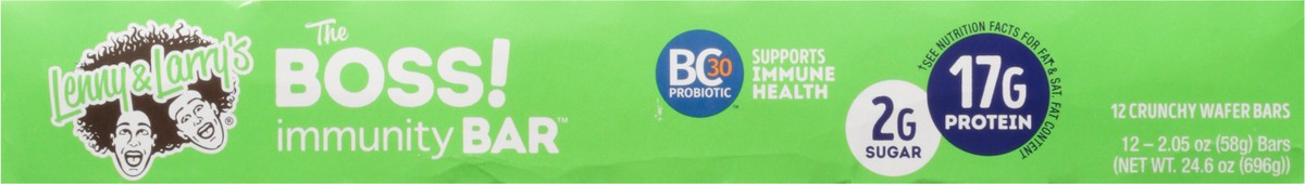 slide 13 of 14, Lenny & Larry's The Boss! Immunity Bar Crunchy Chocolate Mint Brownie Wafer Bars 12 - 2.05 oz Bars, 12 ct