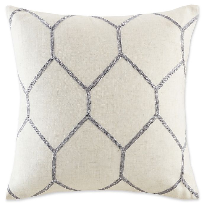 slide 1 of 2, Madison Park Brooklyn Metallic Square Throw Pillows - Grey, 2 ct