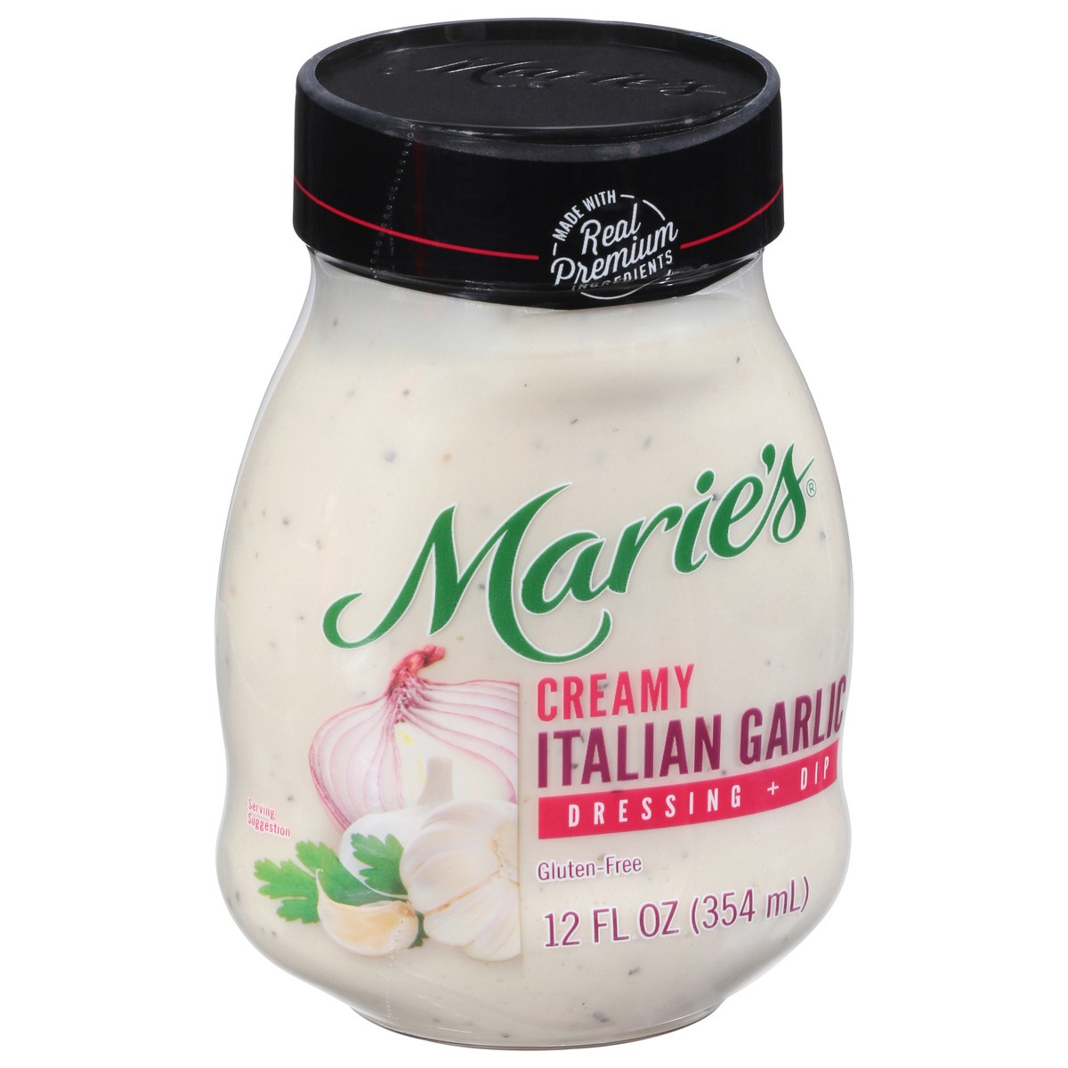 slide 2 of 9, Marie's Creamy Italian Garlic Dressing + Dip 12 fl oz, 12 oz