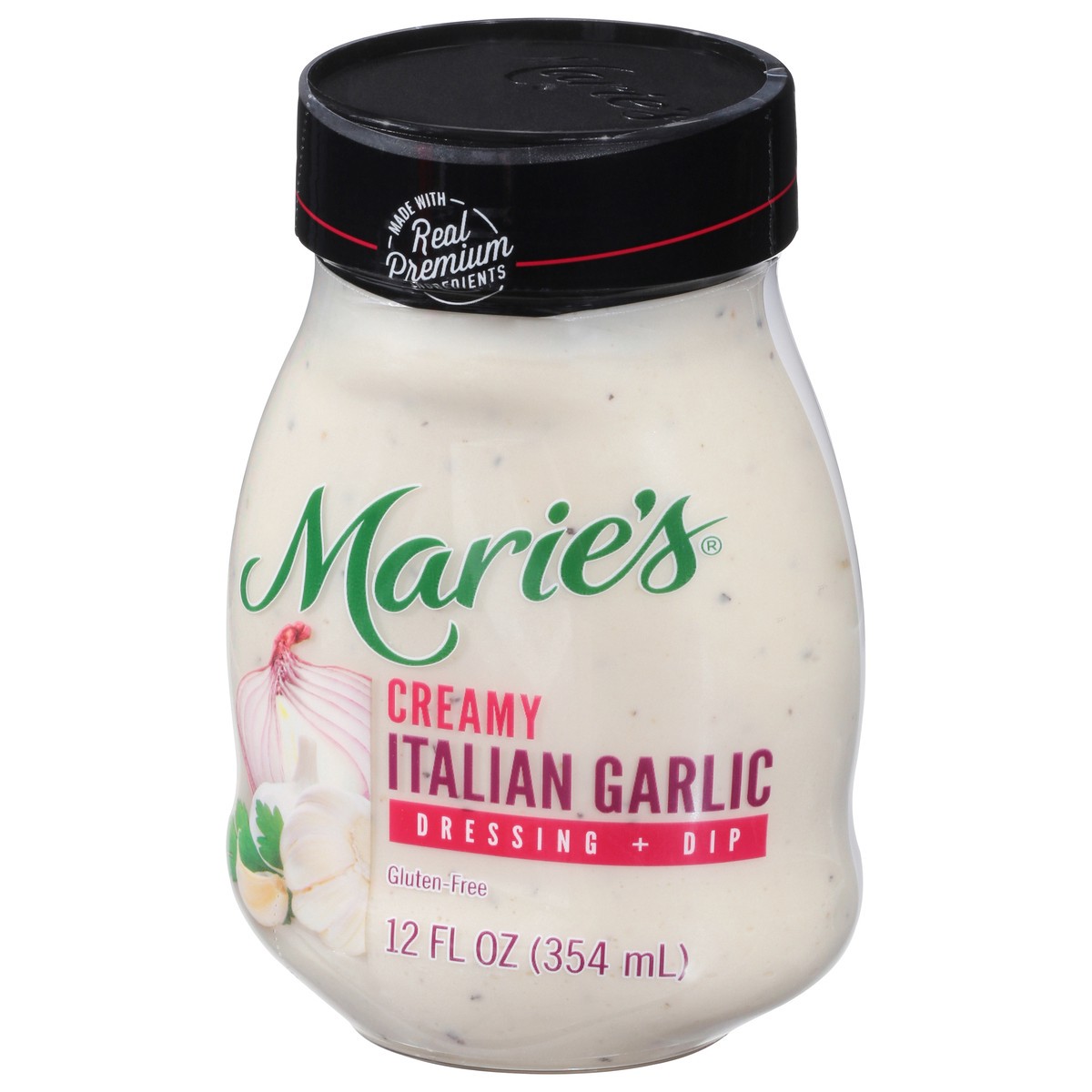 slide 4 of 9, Marie's Creamy Italian Garlic Dressing + Dip 12 fl oz, 12 oz