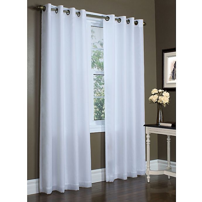 slide 1 of 1, Commonwealth Home Fashions Rhapsody Double Grommet Window Curtain Panel - White, 63 in