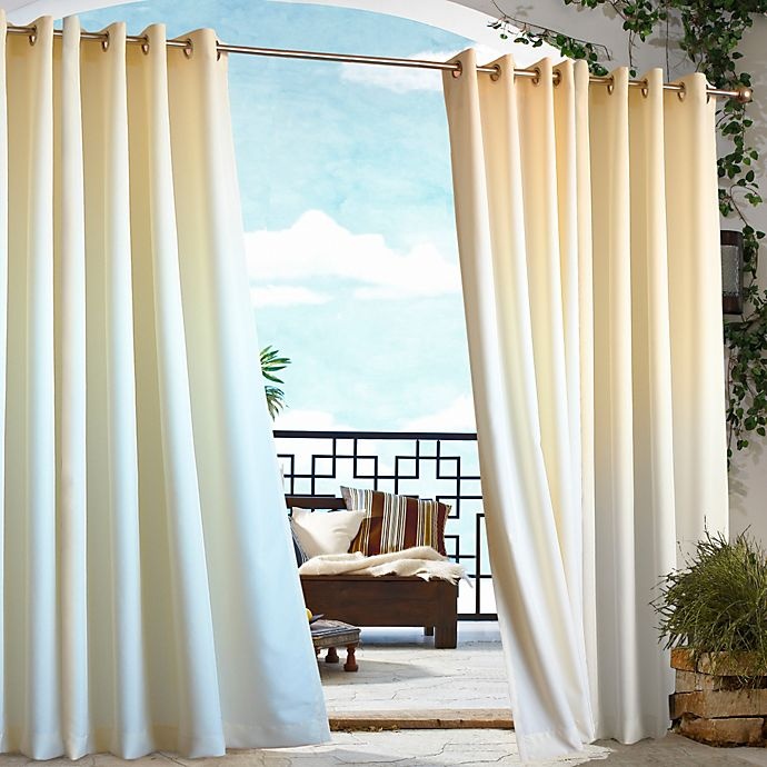 slide 1 of 1, Commonwealth Home Fashions 84-InchGazebo Outdoor Curtain - Natural, 1 ct