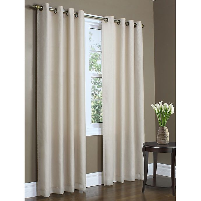 slide 1 of 1, Commonwealth Home Fashions Rhapsody Grommet Window Curtain Panel - Mushroom, 84 in