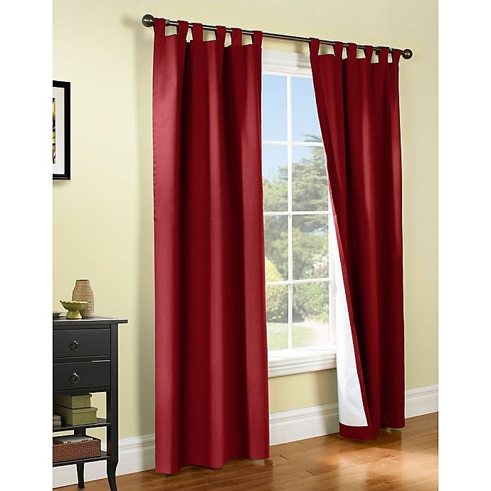 slide 1 of 1, Commonwealth Home Fashions Thermalogic Weathermate 84-Inch Tab Top Window Curtain Panels - Burgundy, 2 ct; 84 in