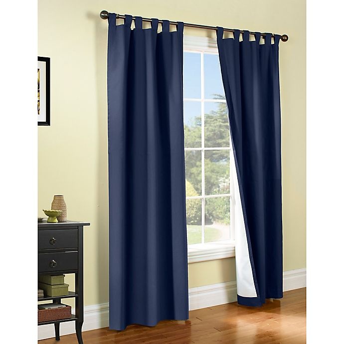 slide 1 of 1, Commonwealth Home Fashions Thermalogic Weathermate 54-Inch Tab Top Window Curtain Panels - Navy, 2 ct; 54 in