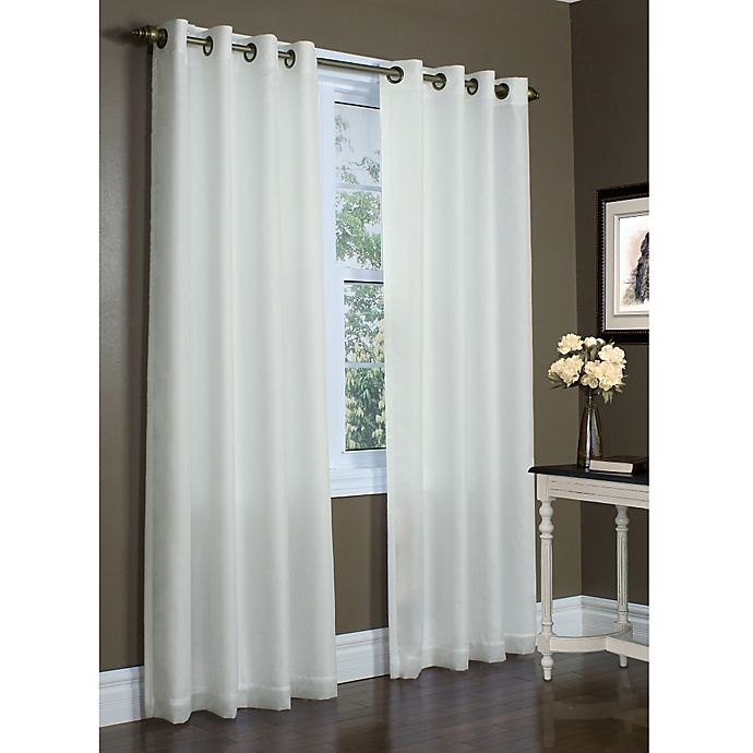 slide 1 of 1, Commonwealth Home Fashions Rhapsody Double Grommet Window Curtain Panel - Ivory, 95 in