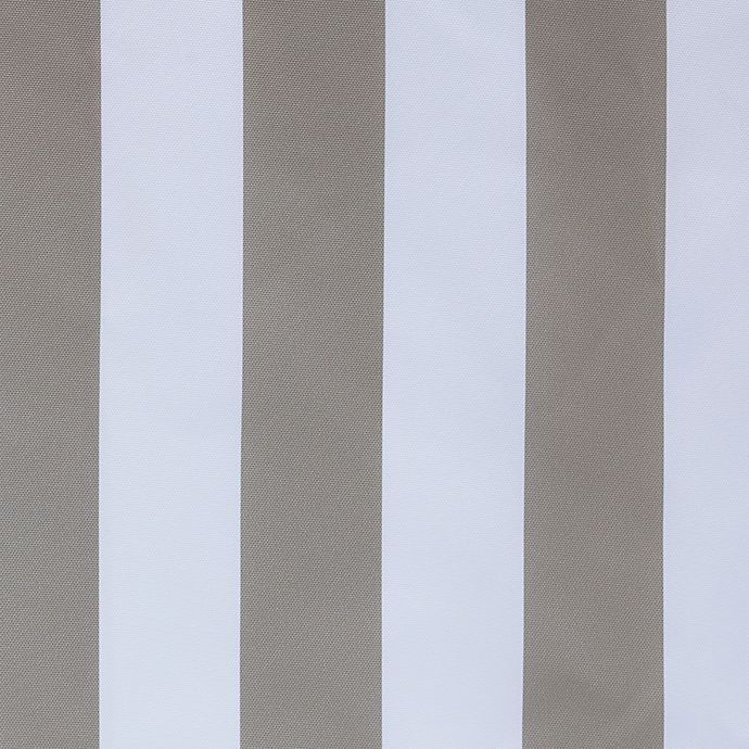 slide 3 of 3, Commonwealth Home Fashions Coastal Stripe Indoor/Outdoor Window Curtain Panel - Taupe (Single), 108 in