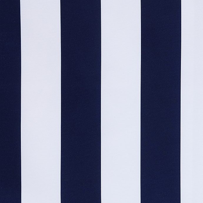 slide 4 of 4, Commonwealth Home Fashions Coastal Stripe Indoor/Outdoor Window Curtain Panel - Navy, 108 in