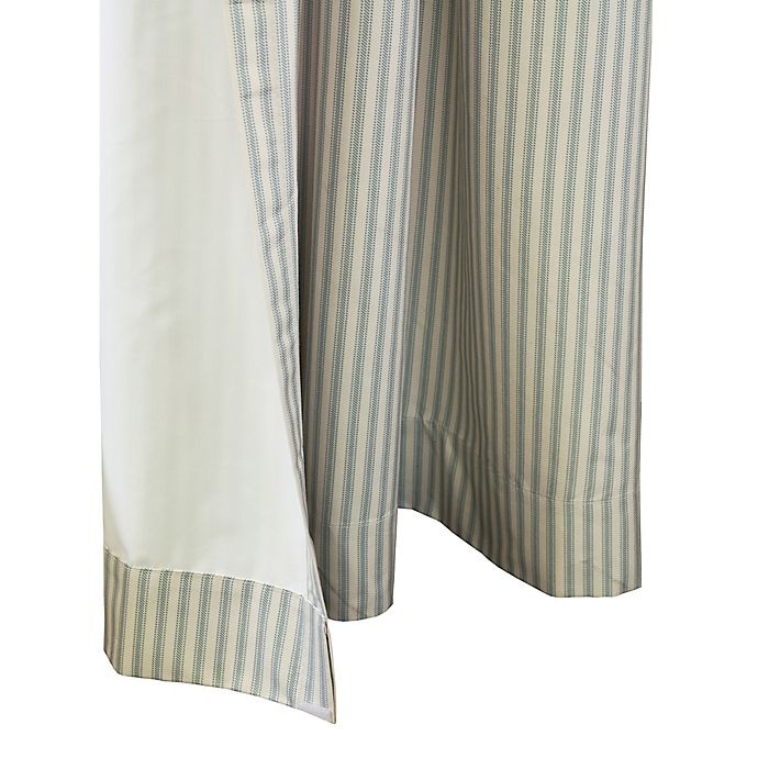 slide 3 of 6, Commonwealth Home Fashions Ticking Stripe 84-Inch Window Curtain - Sage, 2 ct; 84 in