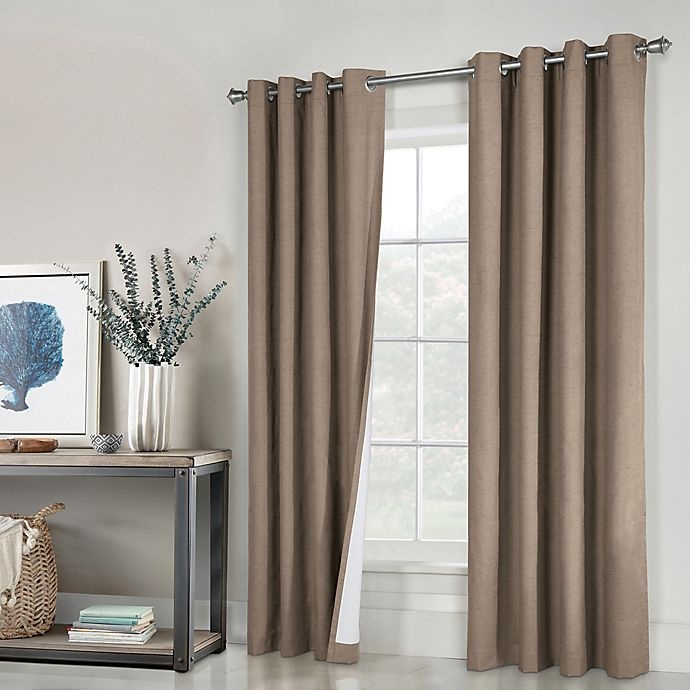 slide 1 of 4, Commonwealth Home Fashions ThermaPlus Ventura 63-Inch Grommet Window Curtain - Pebble, 2 ct; 63 in