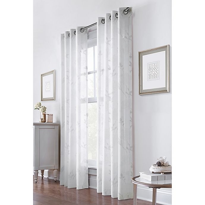 slide 1 of 3, Commonwealth Home Fashions Triston Grommet Window Curtain Panel - White, 84 in