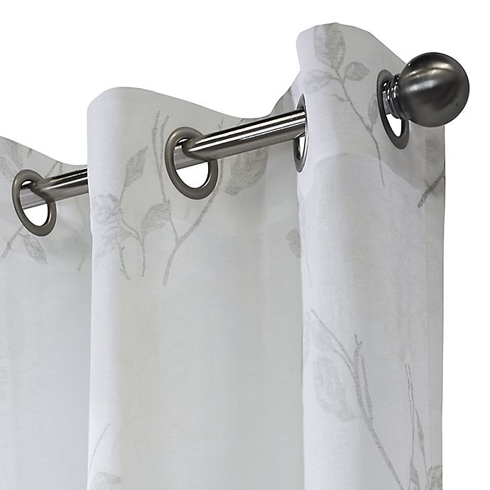 slide 2 of 4, Commonwealth Home Fashions Tristan Grommet Window Curtain Panel - White, 63 in