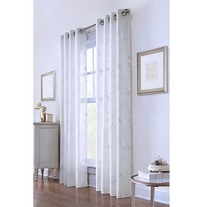 slide 1 of 4, Commonwealth Home Fashions Tristan Grommet Window Curtain Panel - White, 63 in