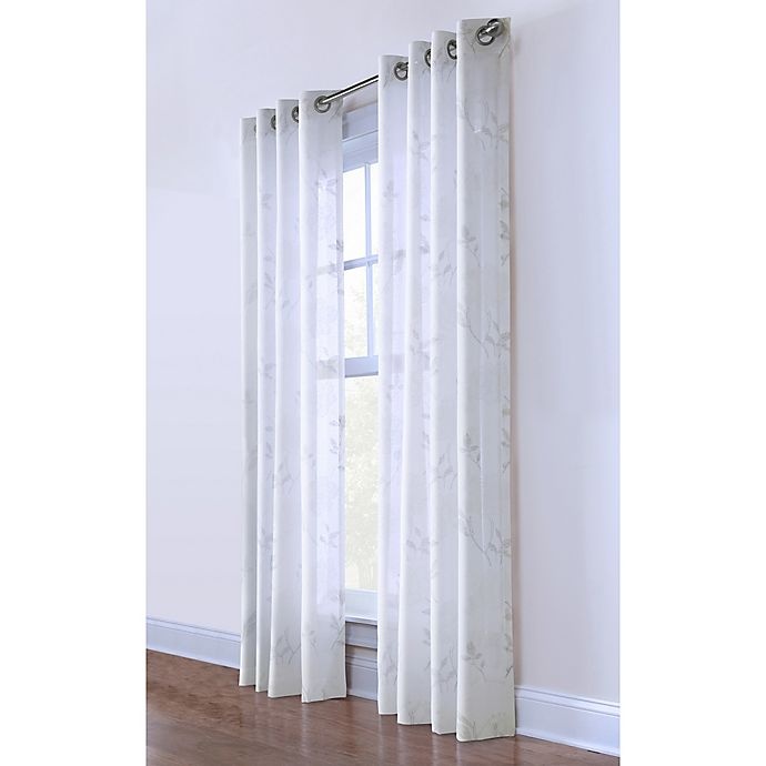 slide 3 of 4, Commonwealth Home Fashions Tristan Grommet Window Curtain Panel - White, 63 in