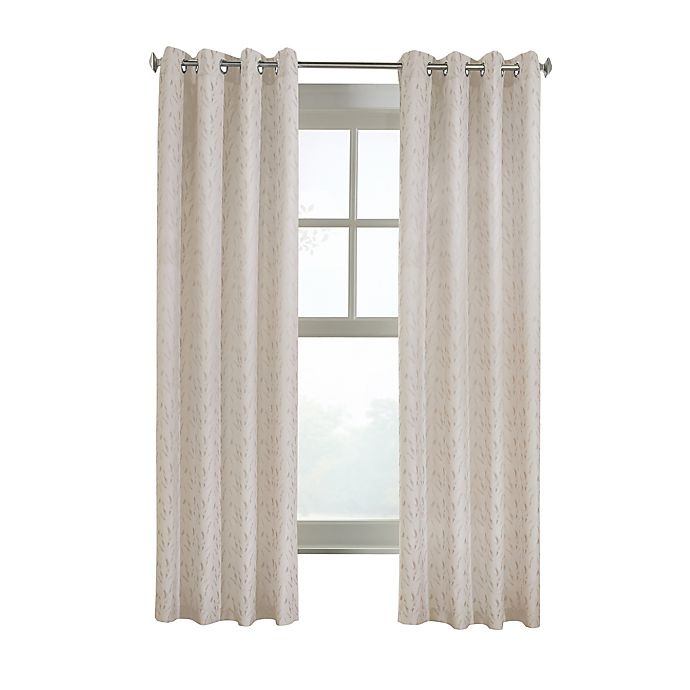 slide 3 of 4, Commonwealth Home Fashions Arcadia Grommet Window Curtain Panel - Off White, 84 in