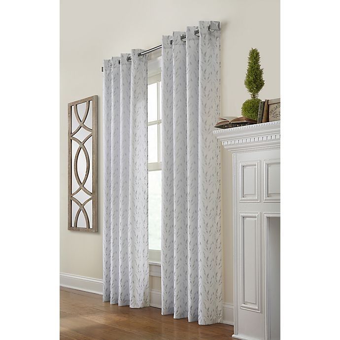 slide 1 of 4, Commonwealth Home Fashions Arcadia Grommet Window Curtain Panel - Grey, 95 in