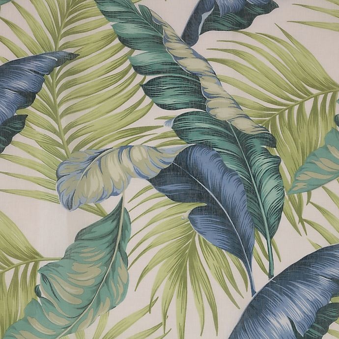 slide 4 of 5, Commonwealth Home Fashions Bonaire Botanical Grommet Outdoor Curtain Panel - Green, 84 in