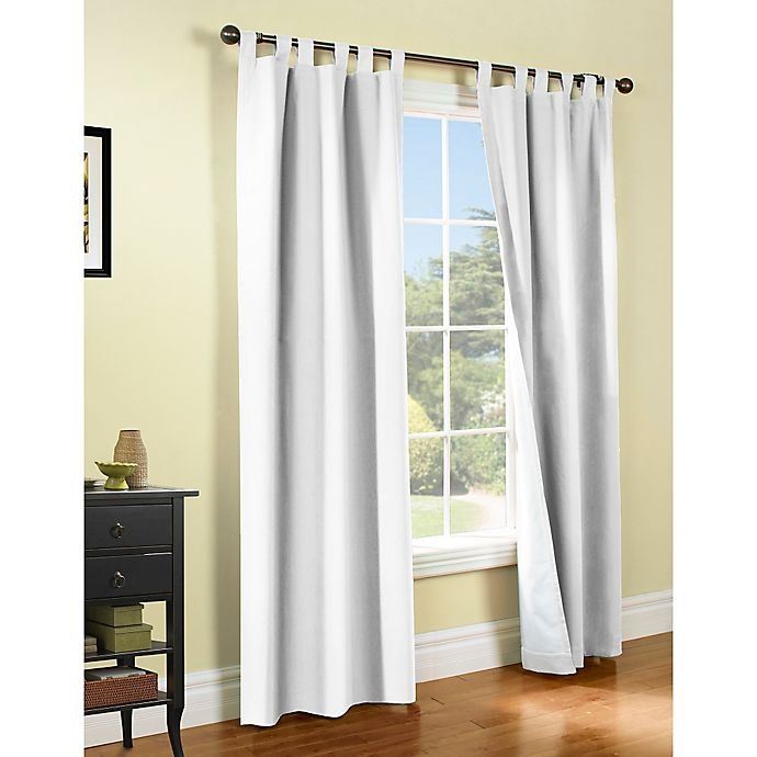 slide 1 of 1, Commonwealth Home Fashions Thermalogic Weathermate 63-Inch Tab Top Window Curtain Panels - White, 2 ct