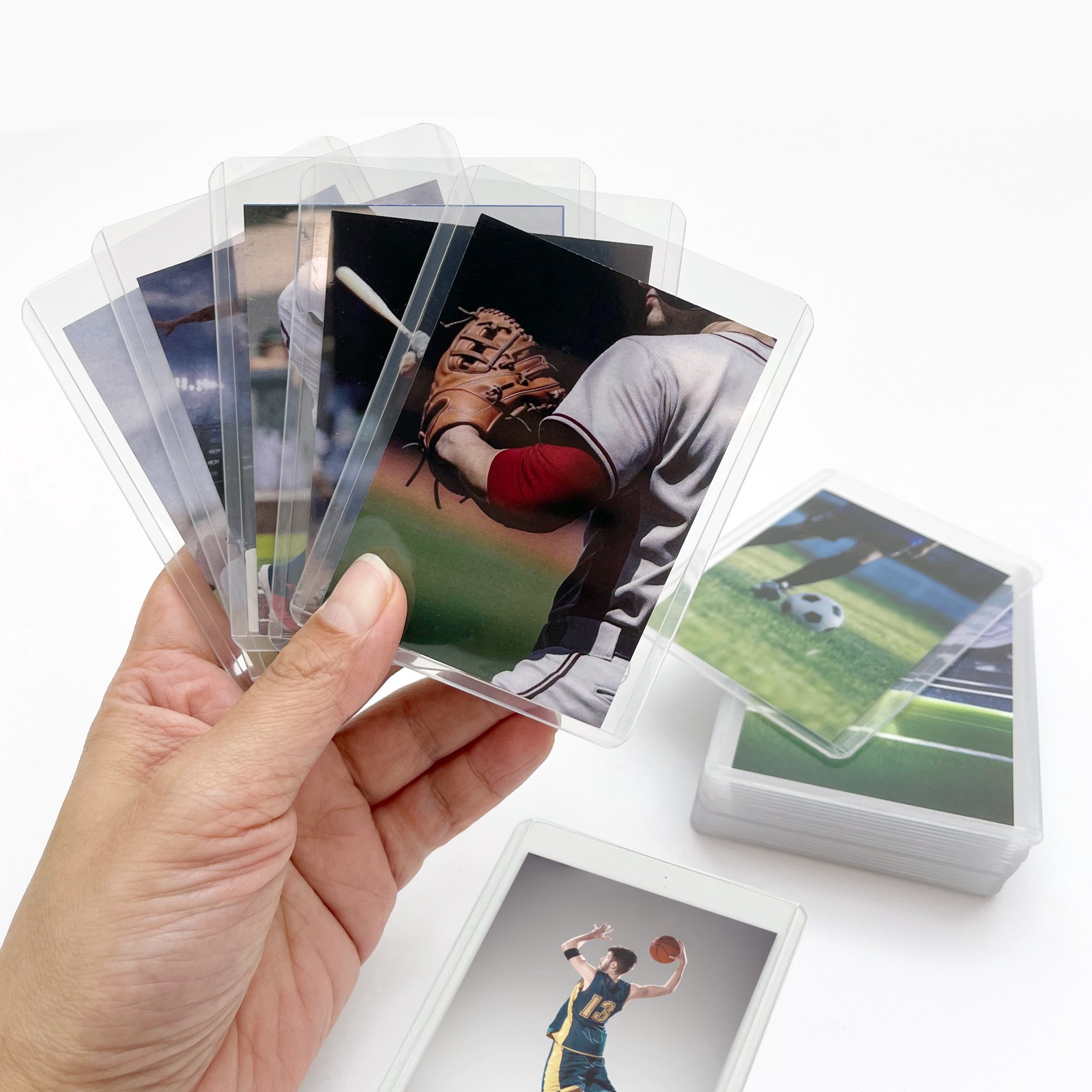 slide 2 of 5, Clear Plastic Top Loading Trading Card Holders, 25ct. By Studio Decor, 25 ct