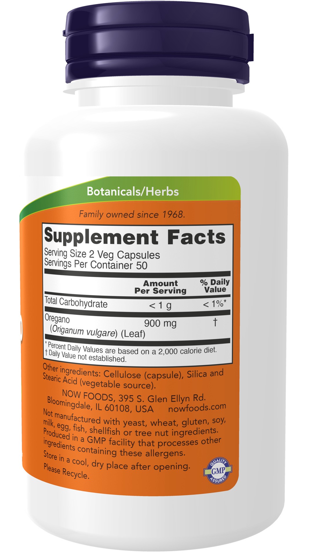 slide 3 of 4, NOW Supplements Oregano 450 mg - 100 Veg Capsules, 100 ct