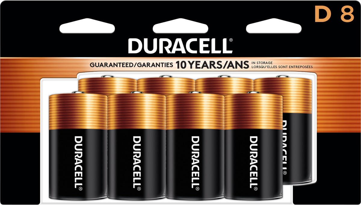 slide 2 of 3, Duracell Coppertop D Alkaline Batteries, 8/Pack, 8 ct