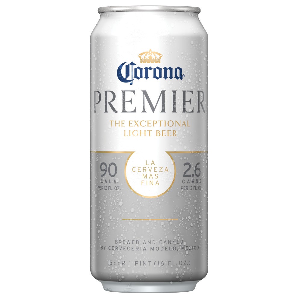 slide 1 of 6, Corona Premier Mexican Lager Import Light Beer, 16 fl oz Can, 4.0% ABV, 16 fl oz