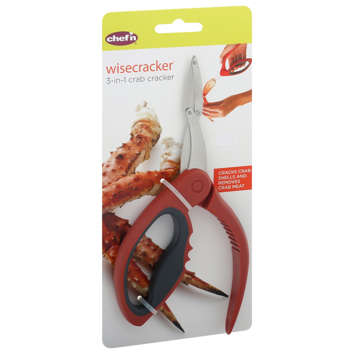 slide 5 of 9, Chef'n Wisecracker Cherry 3-in-1 Crab Cracker 1 ea Card, 1 ct