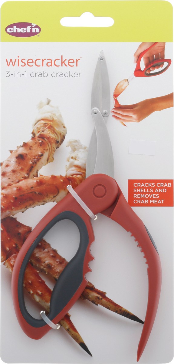 slide 2 of 9, Chef'n Wisecracker Cherry 3-in-1 Crab Cracker 1 ea Card, 1 ct